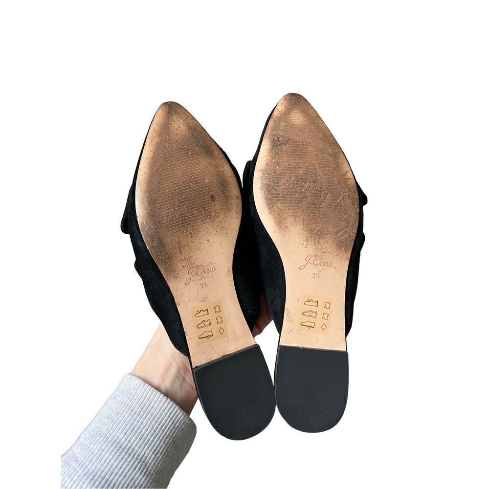 J. Crew Pointed-toe slides suede Black 7.5 - Picture 4 of 8